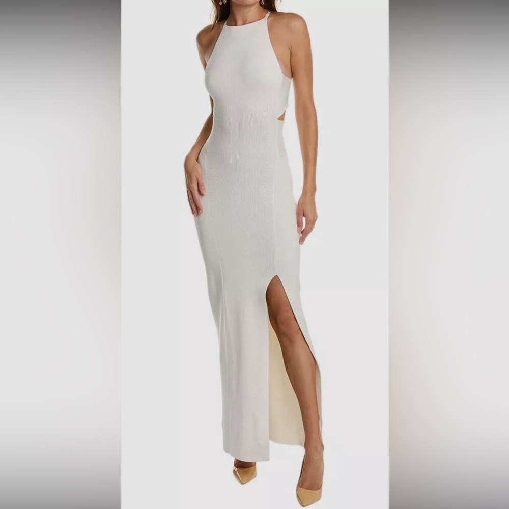 GALVAN LONDON WHITE CLAUDIA MAXI DRESS SZ M